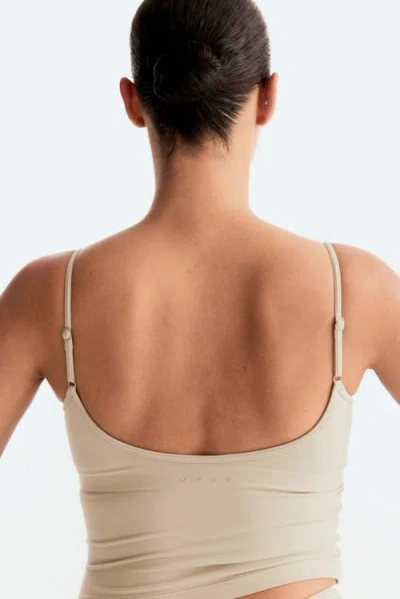 H&m Shelf-bra Sports Tank Top With Softmove In Sage Green