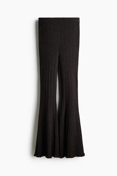 H&m Shimmery Rib-knit Pants In Red