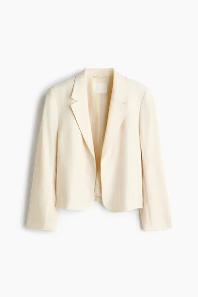 H&m Short Blazer In Gold