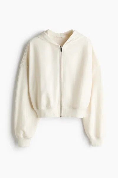 H&m Short Hooded Jacket In Neutral
