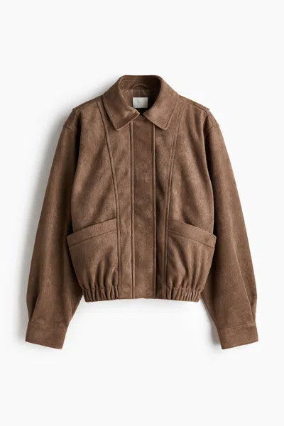H&m Short Jacket In Brown