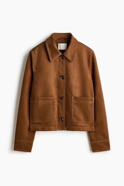 H&m Short Jacket In Brown