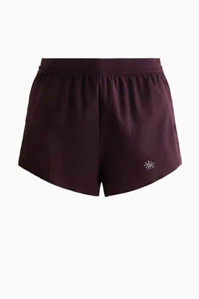 H&m Short Running Shorts In Burgundy