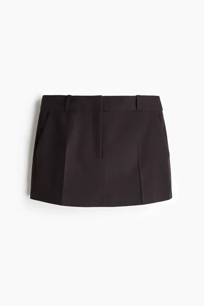 H&m Short Skort In Brown