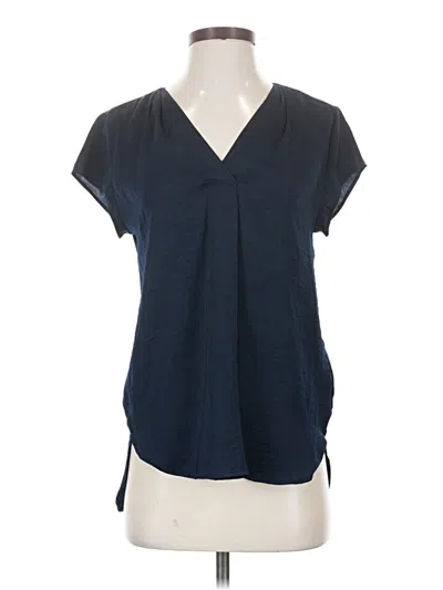Pre-owned H&m Short Sleeve Blouse In Blue