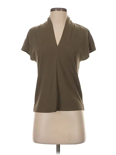 H&m Short Sleeve Blouse In Brown