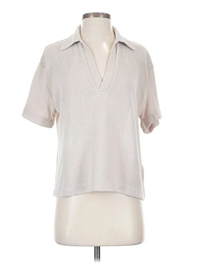 Pre-owned H&m Short Sleeve Blouse In Gray