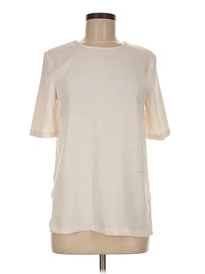 Pre-owned H&m Short Sleeve Blouse In Ivory
