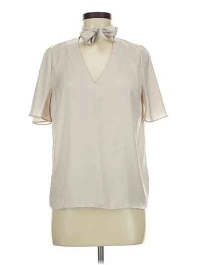 Pre-owned H&m Short Sleeve Blouse In Ivory