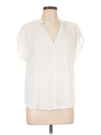 Pre-owned H&m Short Sleeve Blouse In Ivory