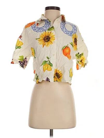 H&m Short Sleeve Blouse In Multi