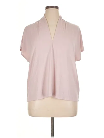 Pre-owned H&m Short Sleeve Blouse In Pink
