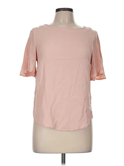 Pre-owned H&m Short Sleeve Blouse In Pink