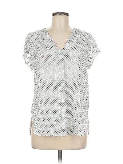 Pre-owned H&m Short Sleeve Blouse In Silver