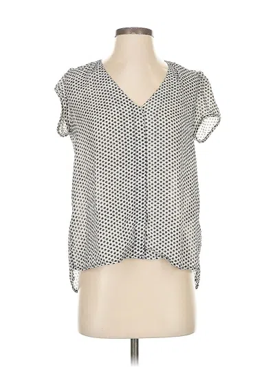 Pre-owned H&m Short Sleeve Blouse In Silver