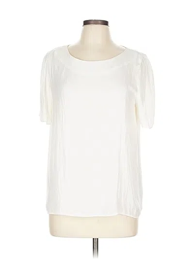 Pre-owned H&m Short Sleeve Blouse In White
