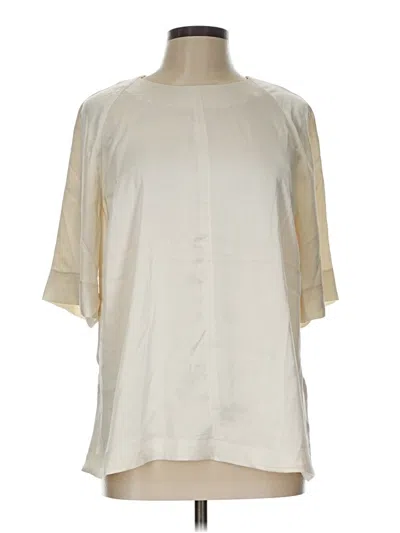 Pre-owned H&m Short Sleeve Blouse In White