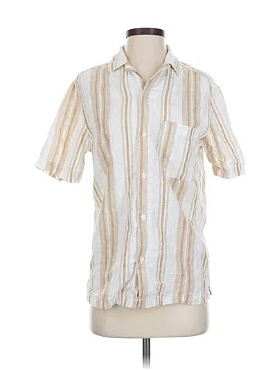 Pre-owned H&m Short Sleeve Button Down Shirt In White