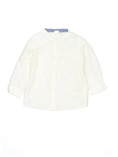 Pre-owned H&m Kids' Short Sleeve Button Down Shirt In White