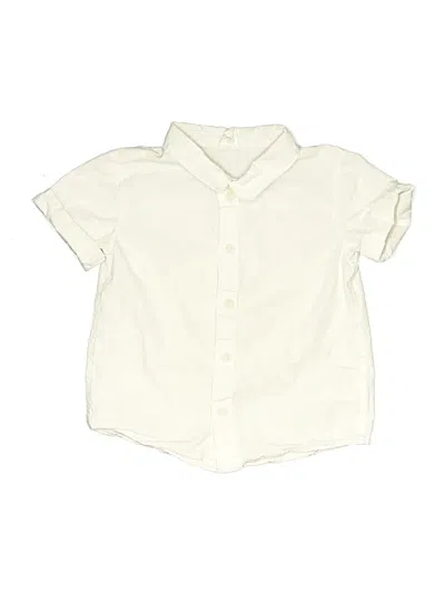 Pre-owned H&m Kids' Short Sleeve Button Down Shirt In White