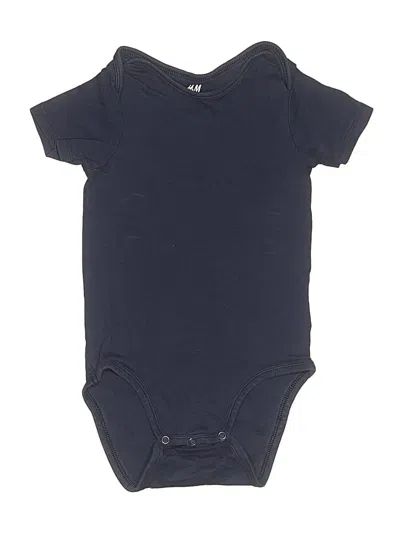 Pre-owned H&m Kids' Short Sleeve Onesie In Blue