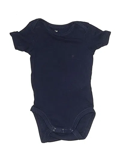 Pre-owned H&m Babies' Short Sleeve Onesie In Blue