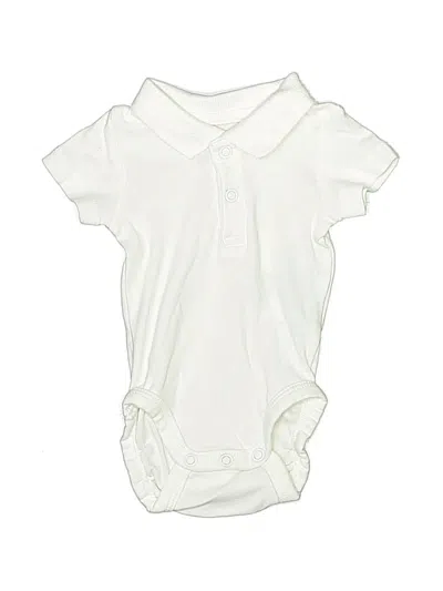 Pre-owned H&m Kids' Short Sleeve Onesie In White