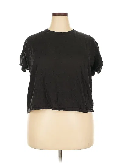 Pre-owned H&m Short Sleeve T-shirt In Black