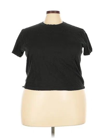 Pre-owned H&m Short Sleeve T-shirt In Black