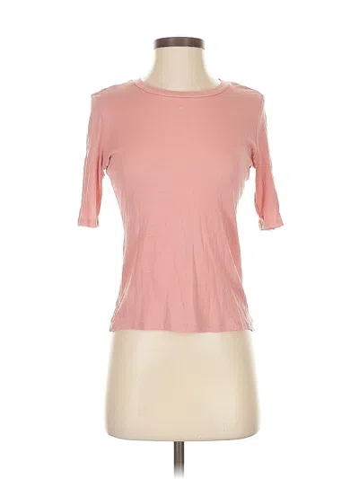 Pre-owned H&m Short Sleeve T-shirt In Pink