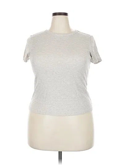 Pre-owned H&m Short Sleeve T-shirt In Silver
