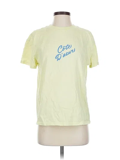 Pre-owned H&m Short Sleeve T-shirt In Yellow