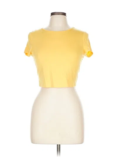Pre-owned H&m Short Sleeve T-shirt In Yellow