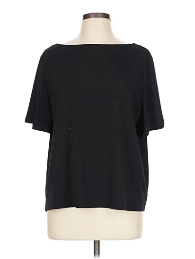 Pre-owned H&m Short Sleeve Top Black Boatneck Tops