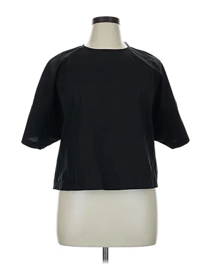 Pre-owned H&m Short Sleeve Top Black Crew Neck Tops