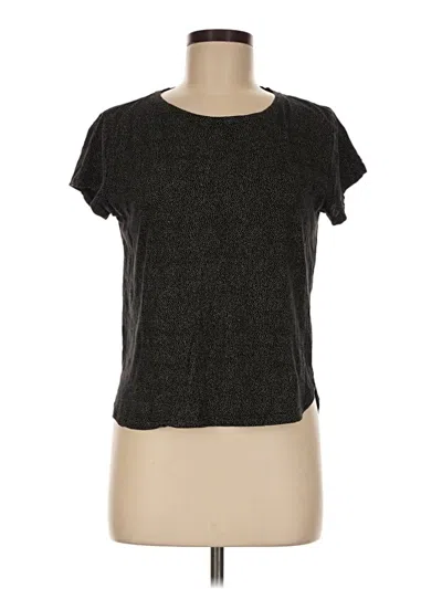 Pre-owned H&m Short Sleeve Top Black Crew Neck Tops