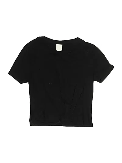Pre-owned H&m Kids' Short Sleeve Top Black Keyhole Neckline Tops