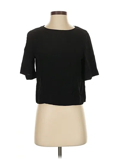Pre-owned H&m Short Sleeve Top Black Keyhole Neckline Tops