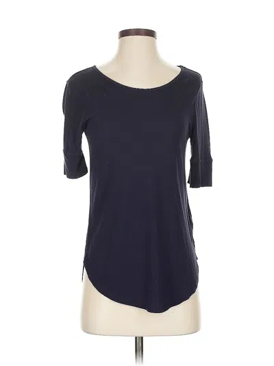 Pre-owned H&m Short Sleeve Top Black Scoop Neck Tops