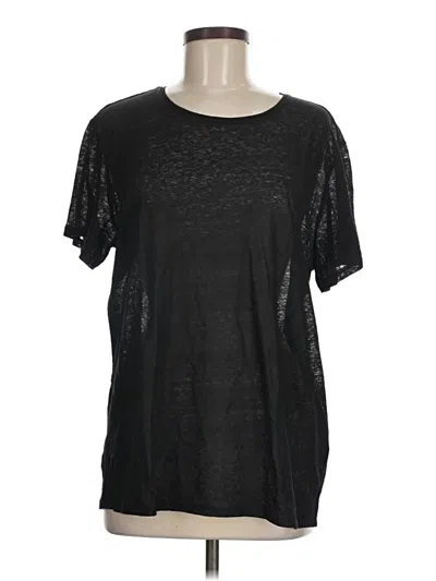 H&m Short Sleeve Top Black Scoop Neck Tops