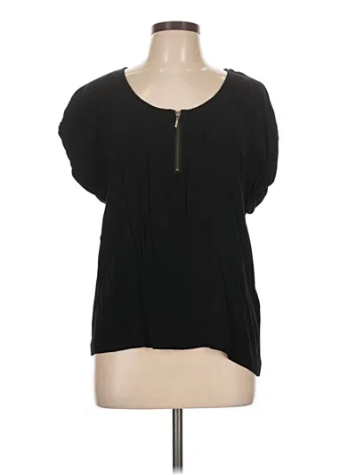 Pre-owned H&m Short Sleeve Top Black Scoop Neck Tops