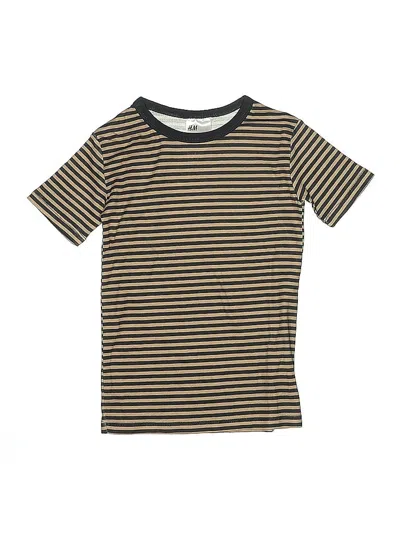 Pre-owned H&m Kids' Short Sleeve Top Gold Tops