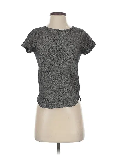 Pre-owned H&m Short Sleeve Top Gray Crew Neck Tops