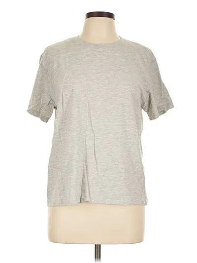 Pre-owned H&m Short Sleeve Top Gray Crew Neck Tops