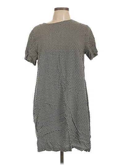 Pre-owned H&m Short Sleeve Top Gray Mock Neckline Tops