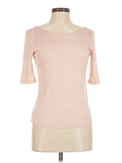 Pre-owned H&m Short Sleeve Top Pink Boatneck Tops