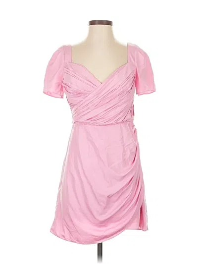 Pre-owned H&m Short Sleeve Top Pink Sweetheart Neckline Tops