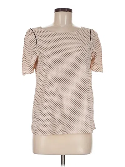 Pre-owned H&m Short Sleeve Top Tan Cold Shoulder Neckline Tops
