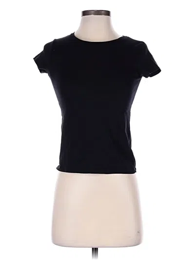 Pre-owned H&m Short Sleeve T-shirt In Black