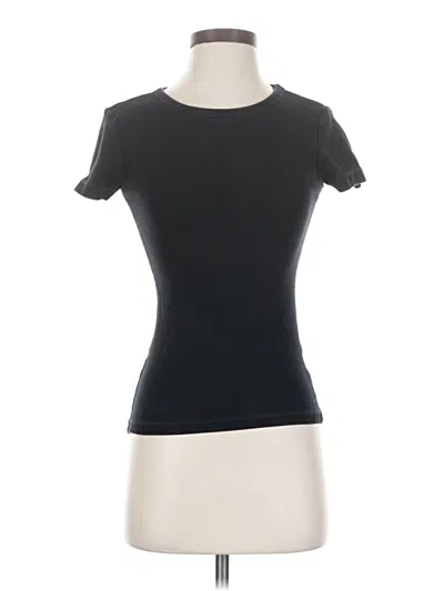 Pre-owned H&m Short Sleeve T-shirt In Black